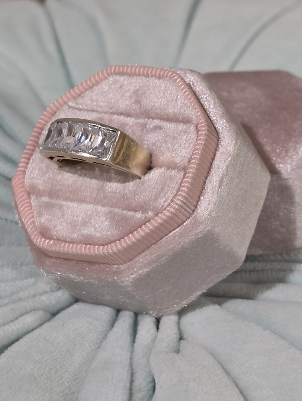 Vintage Gold Plate Sterling Silver Gaudy Ring
